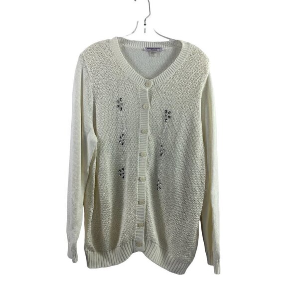 Allison Daley Sweaters - Allison Daley Women's Perfectly Pastel Cream Sweater